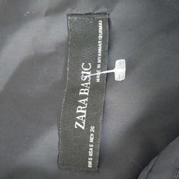 Zara Basic Parka Jacket Black Water Resistant Hooded S - Picture 12 of 13